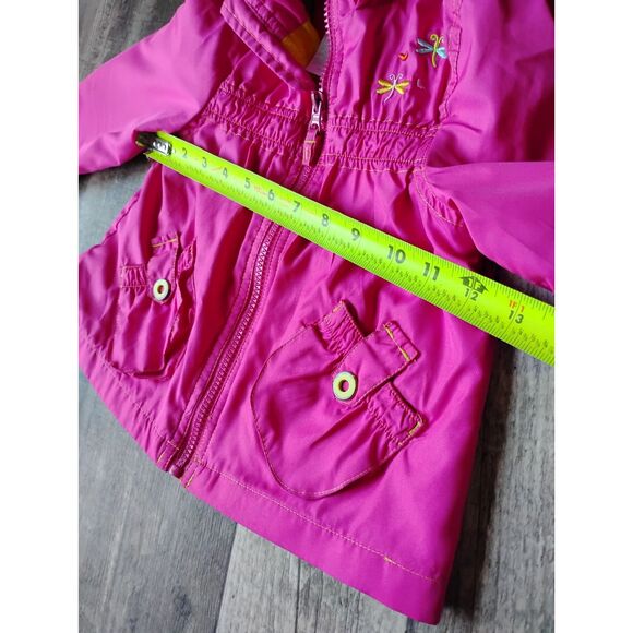 Carter's Girls Size 24 Months Bright Pink Hooded Windbreaker - Picture 5 of 8
